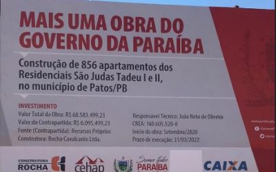 Governo inicia construção do Residencial São Judas Tadeu I e II, em Patos