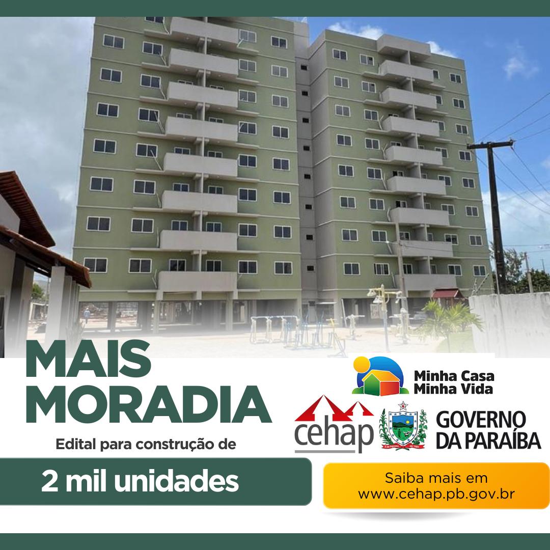Governo da Paraíba lança edital para construção de 2 mil imóveis pelo Programa Minha Casa Minha Vida